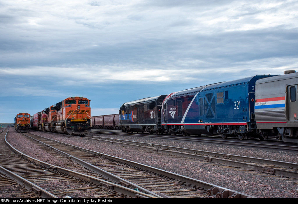 Passenger meets Freight at Shelby